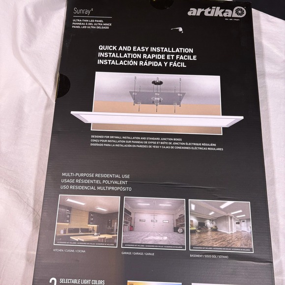 Artika Sunray Ultra Thin LED Panel Light 4200 Lumens Selectable White Open Box - Picture 8 of 8